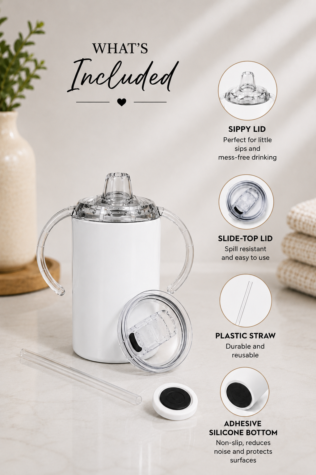 Personalized 12oz Duo Tumbler (Sippy & Slide Lid)