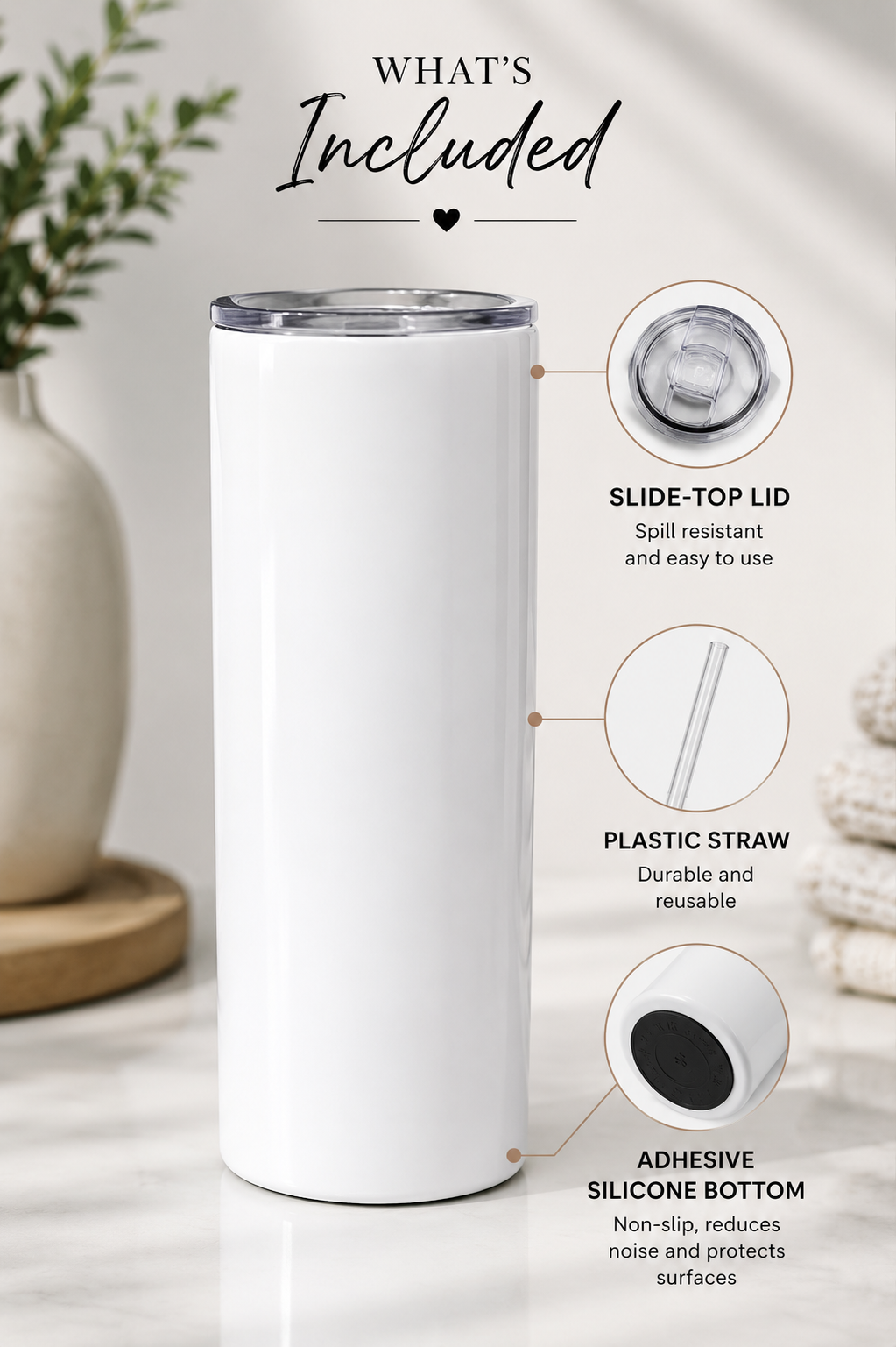 Personalized 20oz Skinny Tumbler